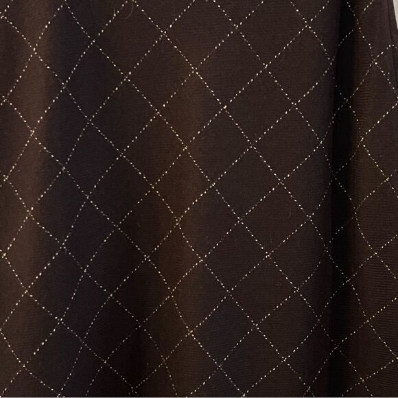J. Crew Wool Blend A-Line Skirt Women’s Size 6 Side Zip Lined Brown Diamond - Picture 2 of 7